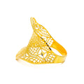 Elegant Floral Net 22k Gold Ring 