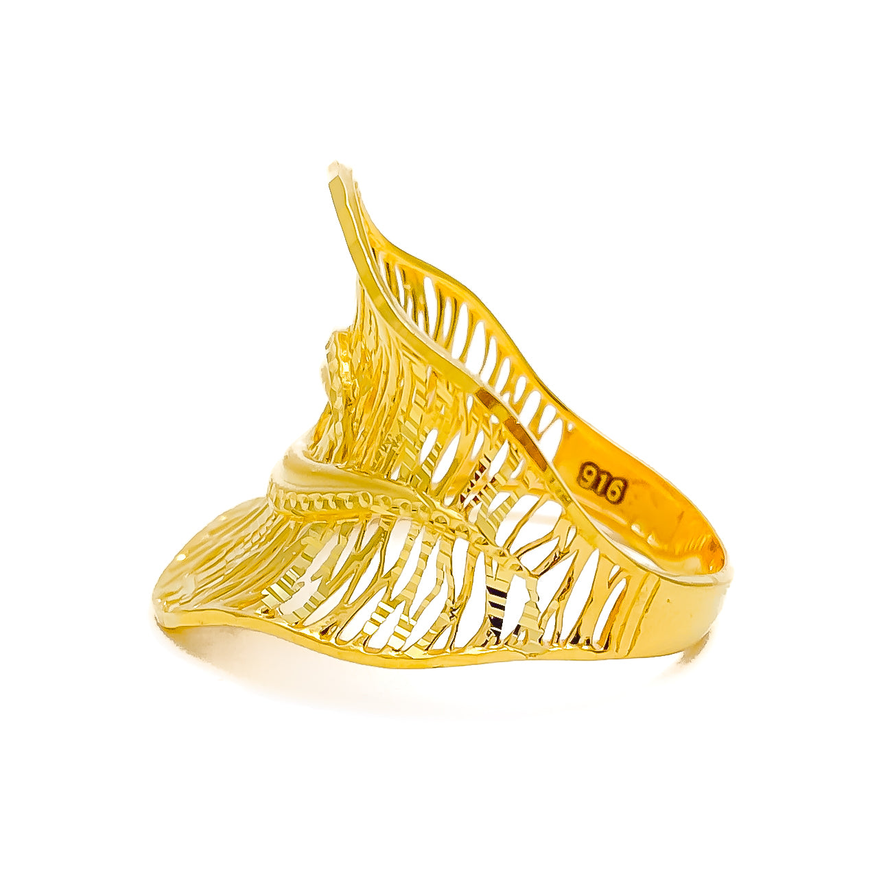 Ladies 916 Yellow Gold Ring – Daily Wear – Welcome to Rani Alankar
