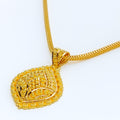 Intricate Beaded 22k Gold Pendant