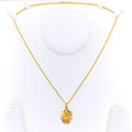 Impressive Glowing 22k Gold Oval Necklace 