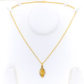 Brilliant Bright 22k Gold Marquise Necklace 