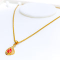 glowing-attractive-leaf-22k-gold-necklace