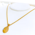 two-tone-netted-shimmering-22k-gold-necklace