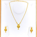 Intricate Charming 22k Gold Necklace Set 