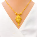 Exclusive Striped 22k Gold Necklace Set