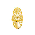 Fancy Mesh Oval 21k Gold Ring 