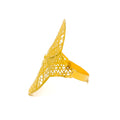 Fancy Mesh Oval 21k Gold Ring 