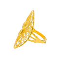 Sculptural Twin Heart 21k Gold Ring 