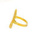 Ornamental Elevated 21k Gold Netted Ring 