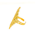 Glimmering Beveled 21k Gold Rich Ring