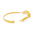Glossy Gorgeous Leaf 21k Gold Bangle Bracelet 
