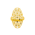 Golden Elegant 21k Gold Netted Oval Ring 