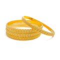 Festive Floral 21k Gold Bangles