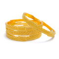 Extravagant Netted 21k Gold Bangles