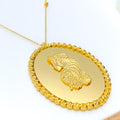 Bright Bold Oval 21k Gold Coin Necklace 