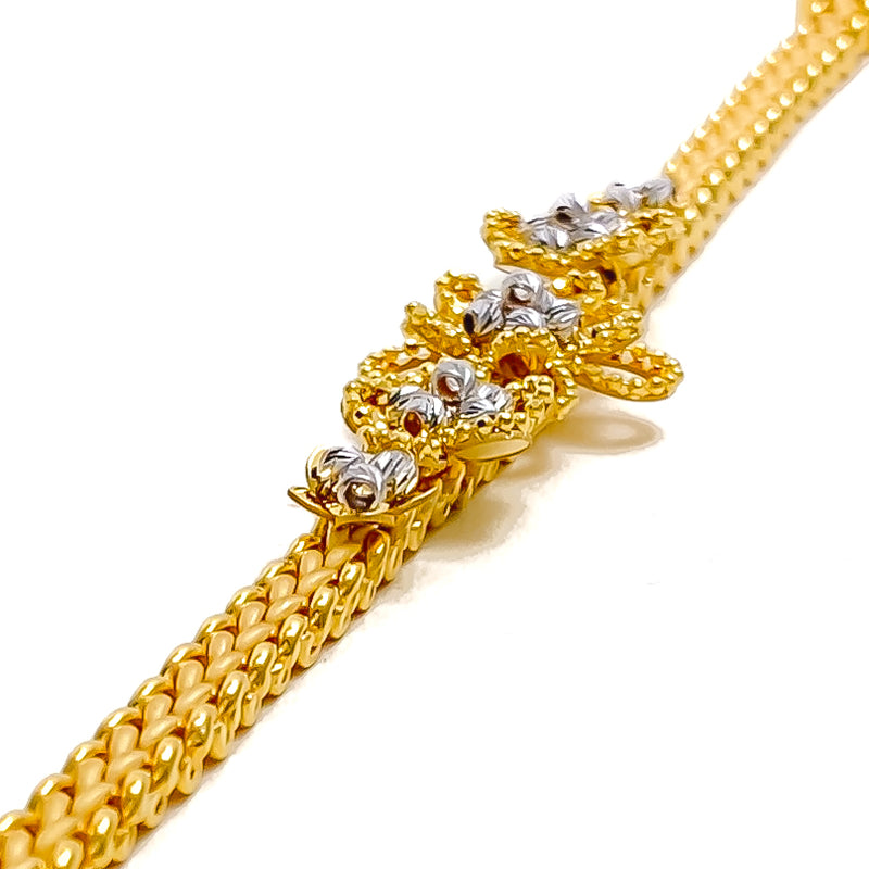 magnificent-flower-21k-gold-cz-bracelet