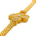 bold-flower-21k-gold-cz-bracelet