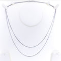 Ultra Thin 18K White Gold Fox Chain