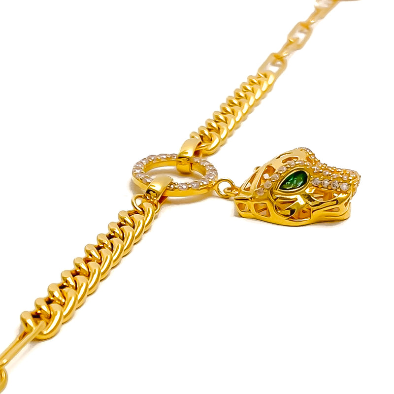 vibrant-adorned-21k-gold-cz-bracelet