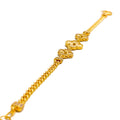 dazzling-clover-21k-gold-cz-bracelet