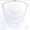 Ultra Thin 18K White Gold Bead Chain