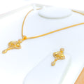 gleaming-chic-22k-gold-cz-pendant-set