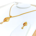 regal-evergreen-22k-gold-cz-pendant-set