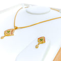 artistic-multi-color-22k-gold-cz-pendant-set