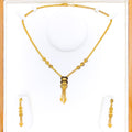 Vibrant Heart Adorned 22K Gold Necklace Set