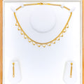 Shiny Faceted Bead 22K Gold Necklace Set