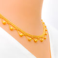 Shiny Faceted Bead 22K Gold Necklace Set 