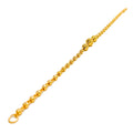 Textured Trio Orb 22k Gold Bracelet 