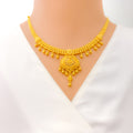 Captivating Tasseled Heirloom 22k Gold Necklace Set