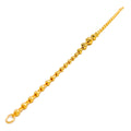 Stately Striped Orb 22k Gold Bracelet