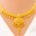 Captivating Tasseled Heirloom 22k Gold Necklace Set