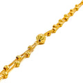 Dressy Dual Chain Orb 22k Gold Bracelet