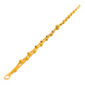 Dressy Dual Chain Orb 22k Gold Bracelet