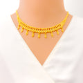 Flawless Dangling Drop 22k Gold Necklace Set