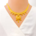 Timeless Beautiful Drop 22k Gold Necklace Set