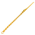 Timeless Striped Orb 22k Gold Bracelet