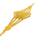Opulent Paisley Accented 22K Gold Statement Bracelet