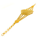 Opulent Paisley Accented 22K Gold Statement Bracelet