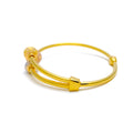Stylish Dapper Orb 22k Gold Bangle Bracelet