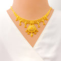 Traditional Festive Paisley 22k Gold Necklace Set