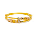 Delightful Trendy 22k Gold Orb Bangle Bracelet 