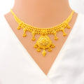 Traditional Festive Paisley 22k Gold Necklace Set