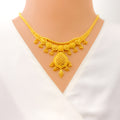 Regal Sophisticated Paisley 22k Gold Necklace Set