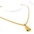 Versatile Colorful 22k Gold Ganesh Pendant