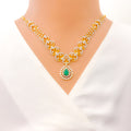 Exclusive Diamond Drop + 18k Gold Necklace Set 