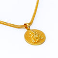 Opulent 22k Gold Coin Ganesh Pendant